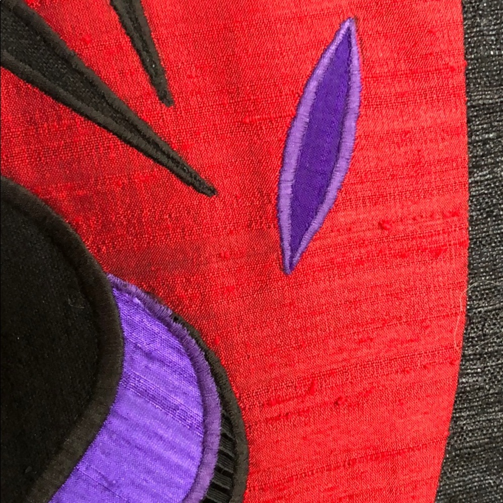 Modern patchwork jacket - Reds and purples, black - Picture 2 of 7
